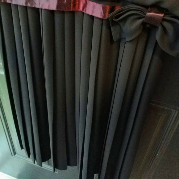 Vintage 1960's HENRY LEE Designer Black Pleated Dress 14P - Picture 3 of 12